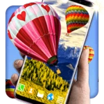 hot air balloon live wallpaper android application logo